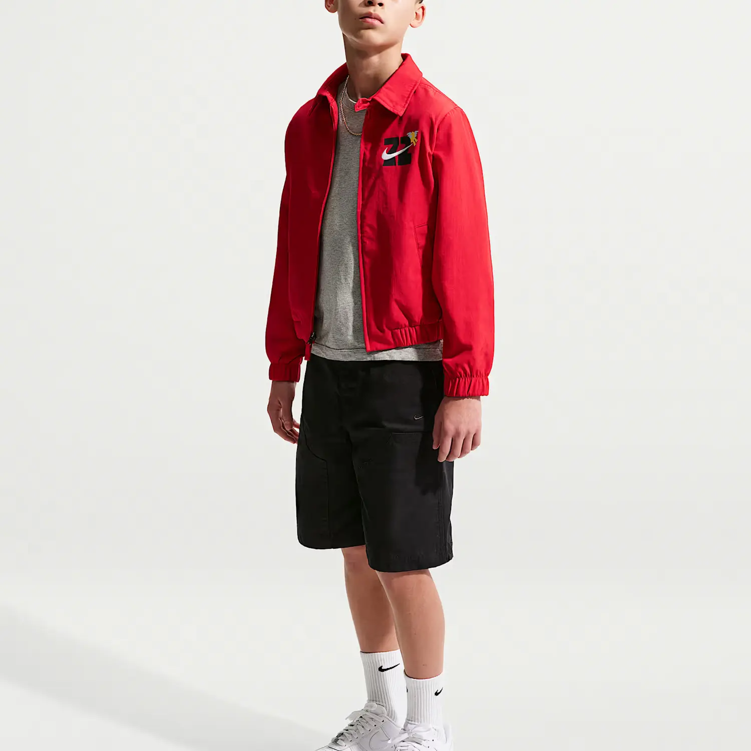 Детская куртка Lapel Moderate Nike, university красный/черный/желтый/белый — фото 3