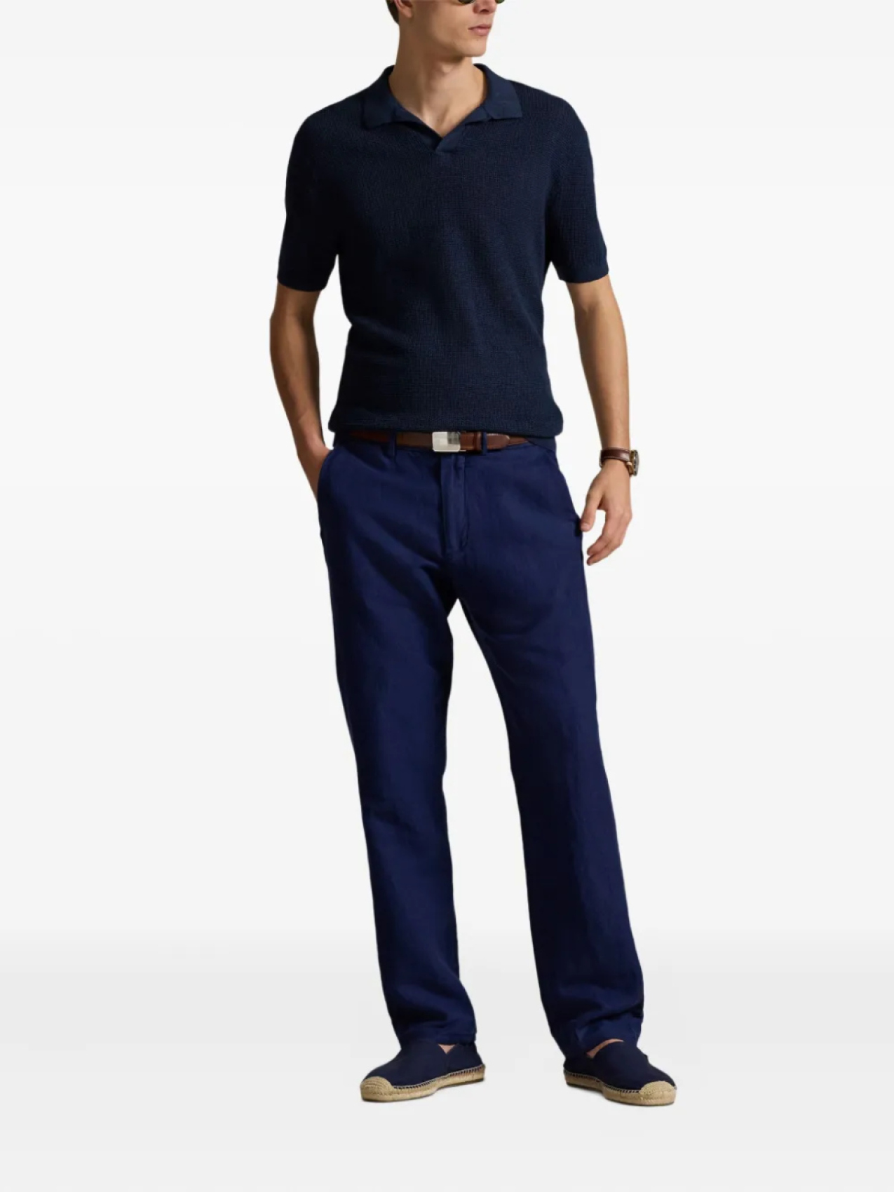 Темно-синие свободные брюки Polo Ralph Lauren, синий — фото 2