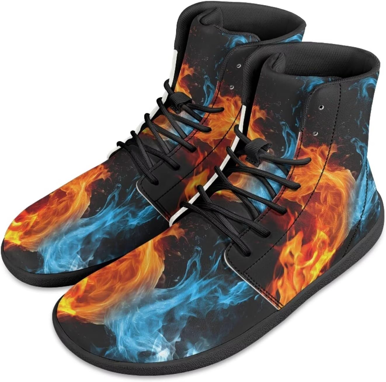 

Мужские кроссовки Jeiento Mens Galaxy Barefoot, повседневные с широким носком, из искусственной кожи, минималистичные, для бега, с нулевым перепадом, Fire Flame