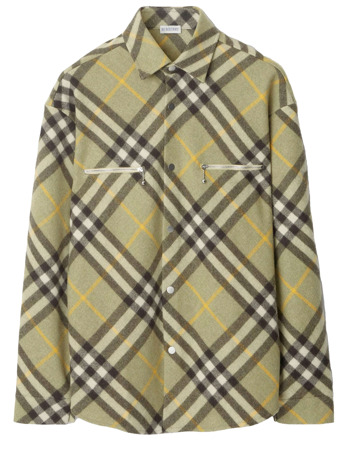 

Рубашка Burberry Check wool, зеленый