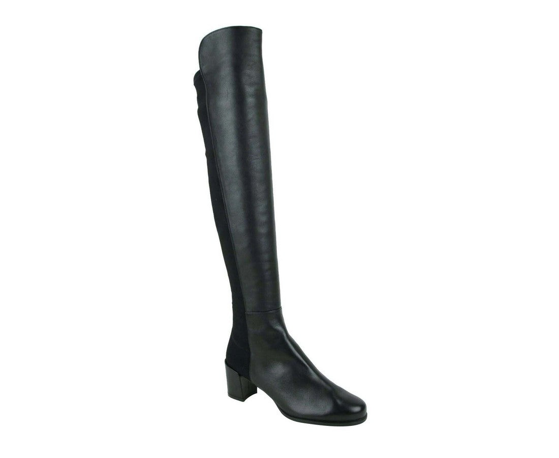 Stuart Weitzman Женские сапоги до колена из мягкой кожи Nappa с эластичной задней частью, черный