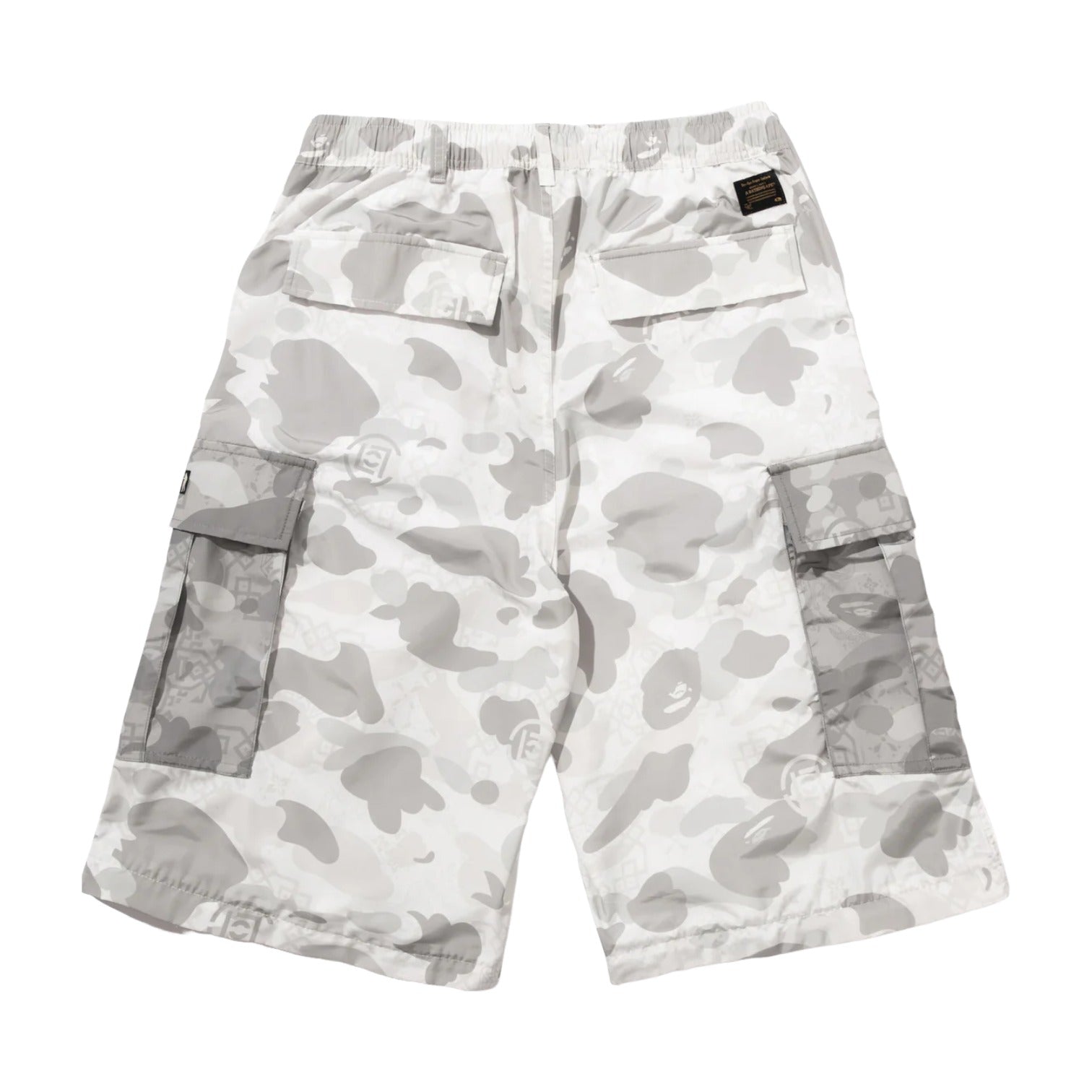A Bathing Ape Брюки-карго BAPE X Clot Camo с отстегивающимися штанинами, свободного кроя, цвет «белый» — фото 4