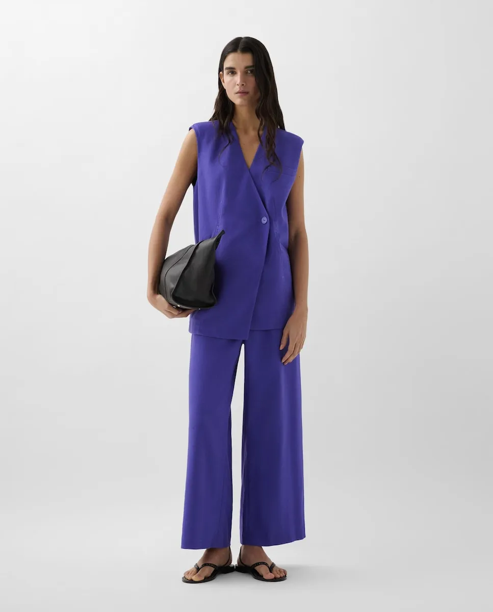 

Женские широкие брюки кюлоты с поясом Scalpers, фиолетовый