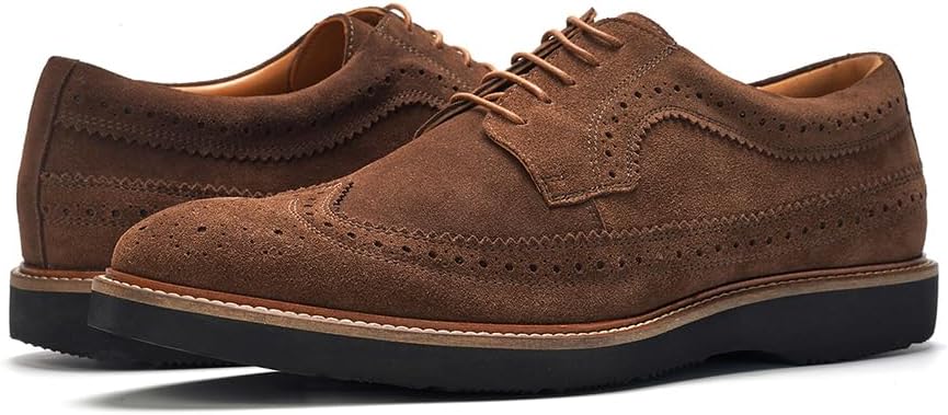 Мужские замшевые ботинки A. Veer Ellis с перфорацией, Tobacco Suede — фото 4