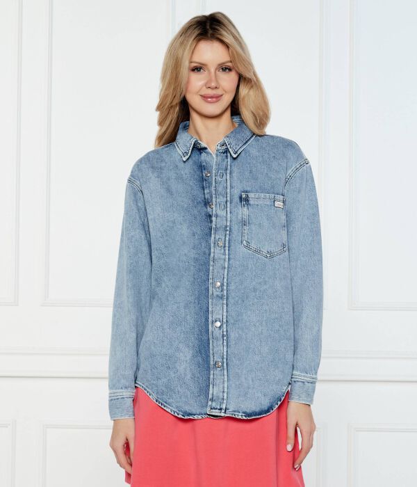 

Джинсовая рубашка папа Relaxed fit Calvin Klein Jeans, синий