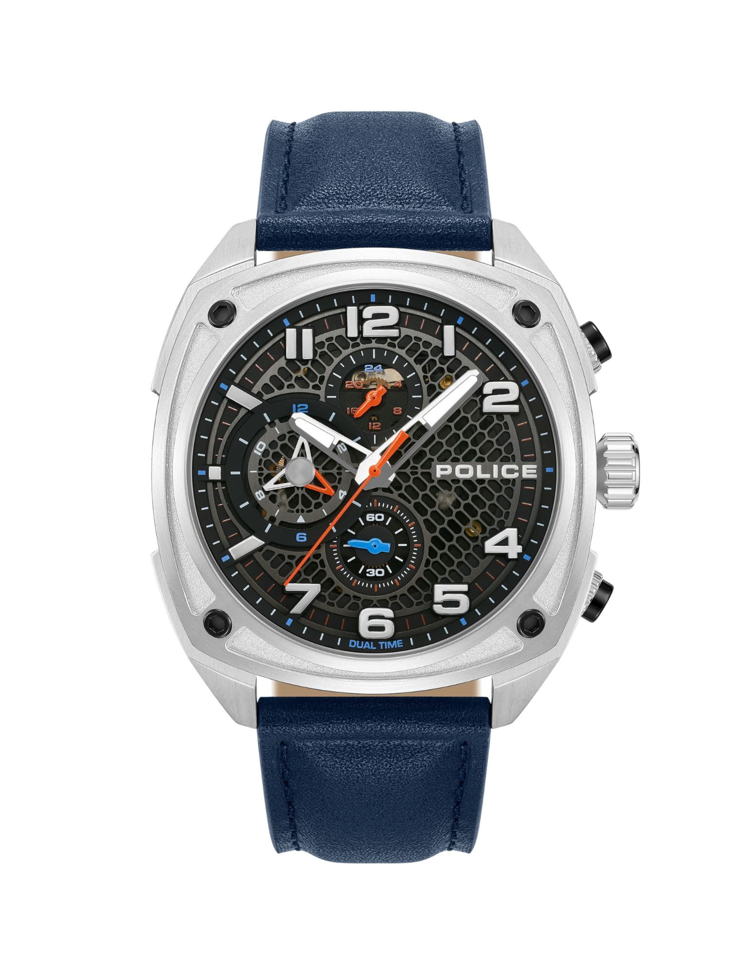 

POLICE Аналоговые часы 'Portland' в черном и серебристом цвете