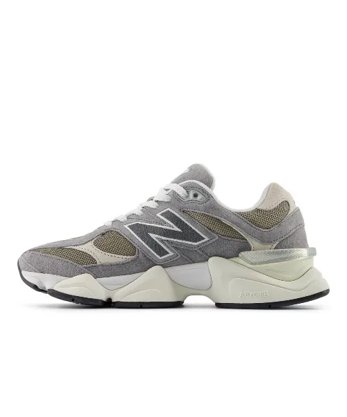 Унисекс кроссовки New Balance 9060 из замши и сетки коричневые — фото 2