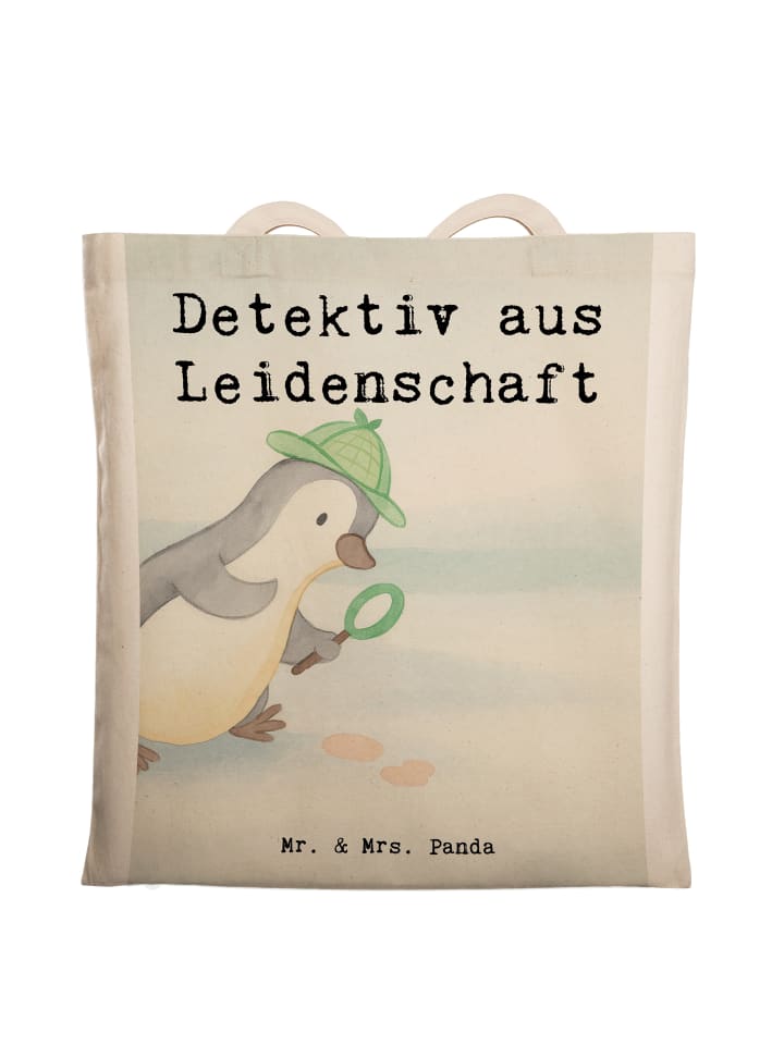 

Mr. & Mrs. Panda Сумка-шоппер с дизайном «Детективная страсть» и надписью белого цвета