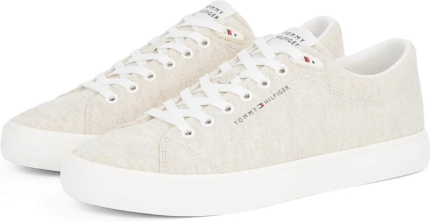 Кроссовки Tommy Hilfiger Herren Vulcanized Sneaker Core Chambray Low Top, White Ecru — фото 4