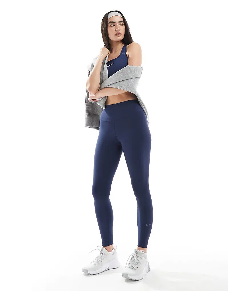 

Леггинсы Nike One Training 7/8 темно-синего цвета Nike Training