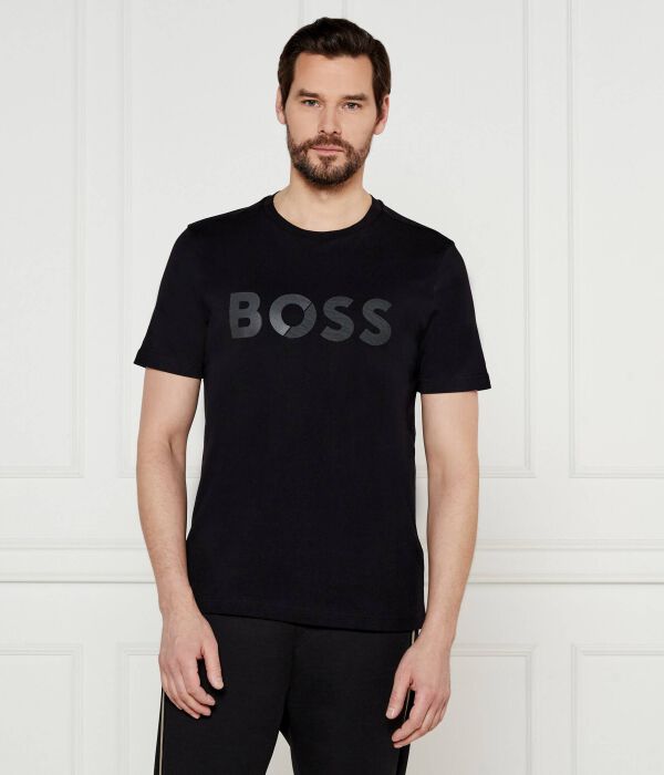 

Футболка с логотипом на ленте Regular fit Boss Green, черный