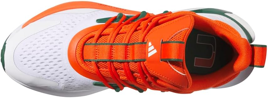 Кроссовки Adidas Унисекс-взрослые NCAA 25/26 Team Alphaboost V2, белый/зеленый/оранжевый — фото 4