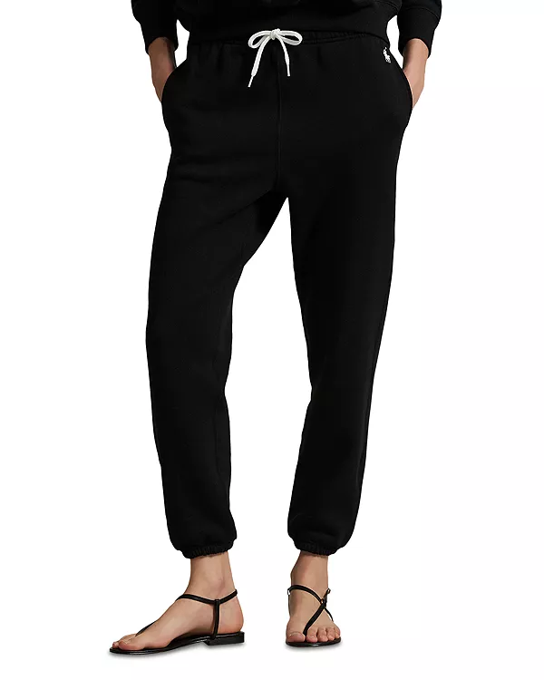 

Флисовые спортивные штаны на шнуровке Ralph Lauren, черный