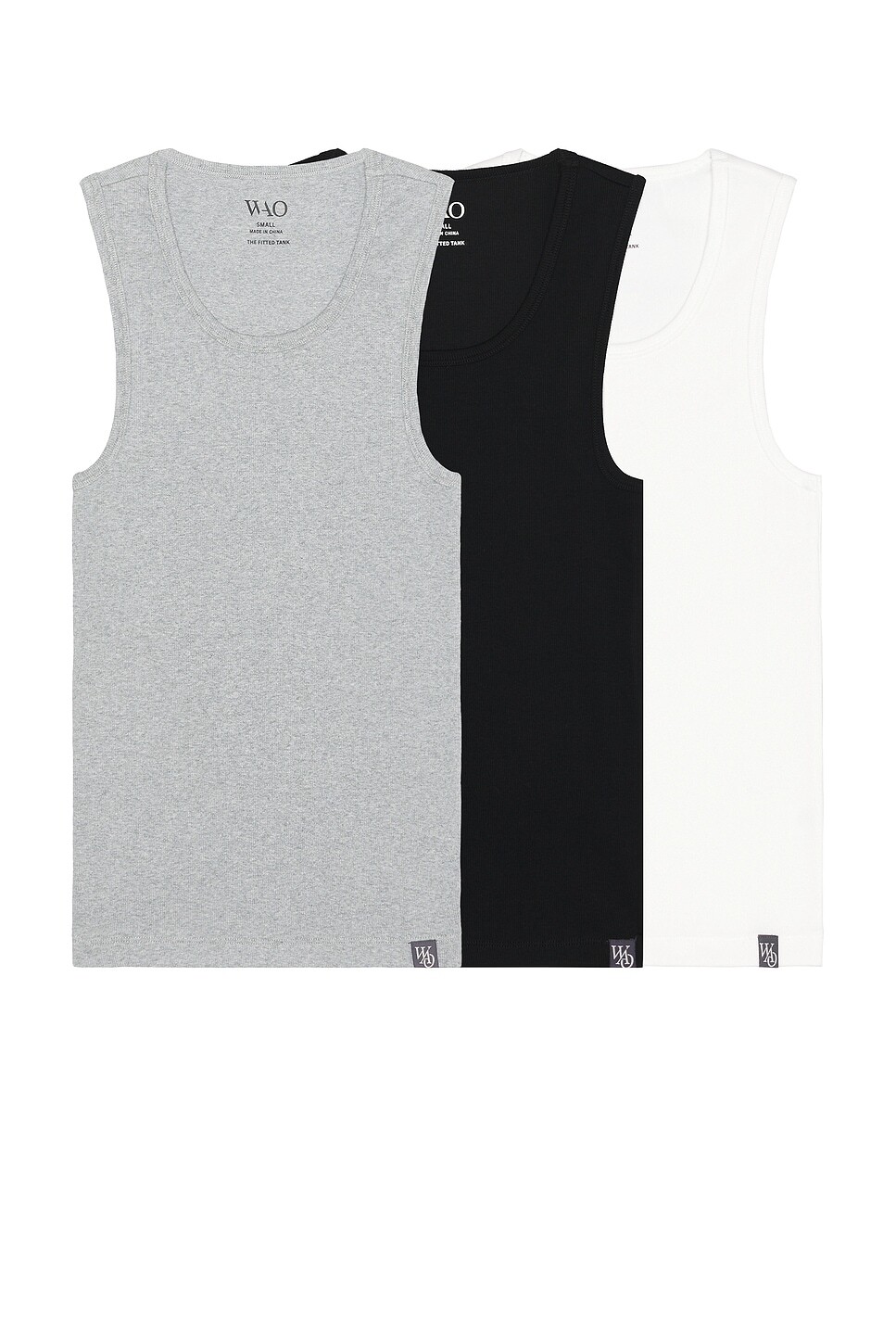 

Набор маек мужскиих The Fitted Tank 3 Pack Wao, цвет bwg multi pack