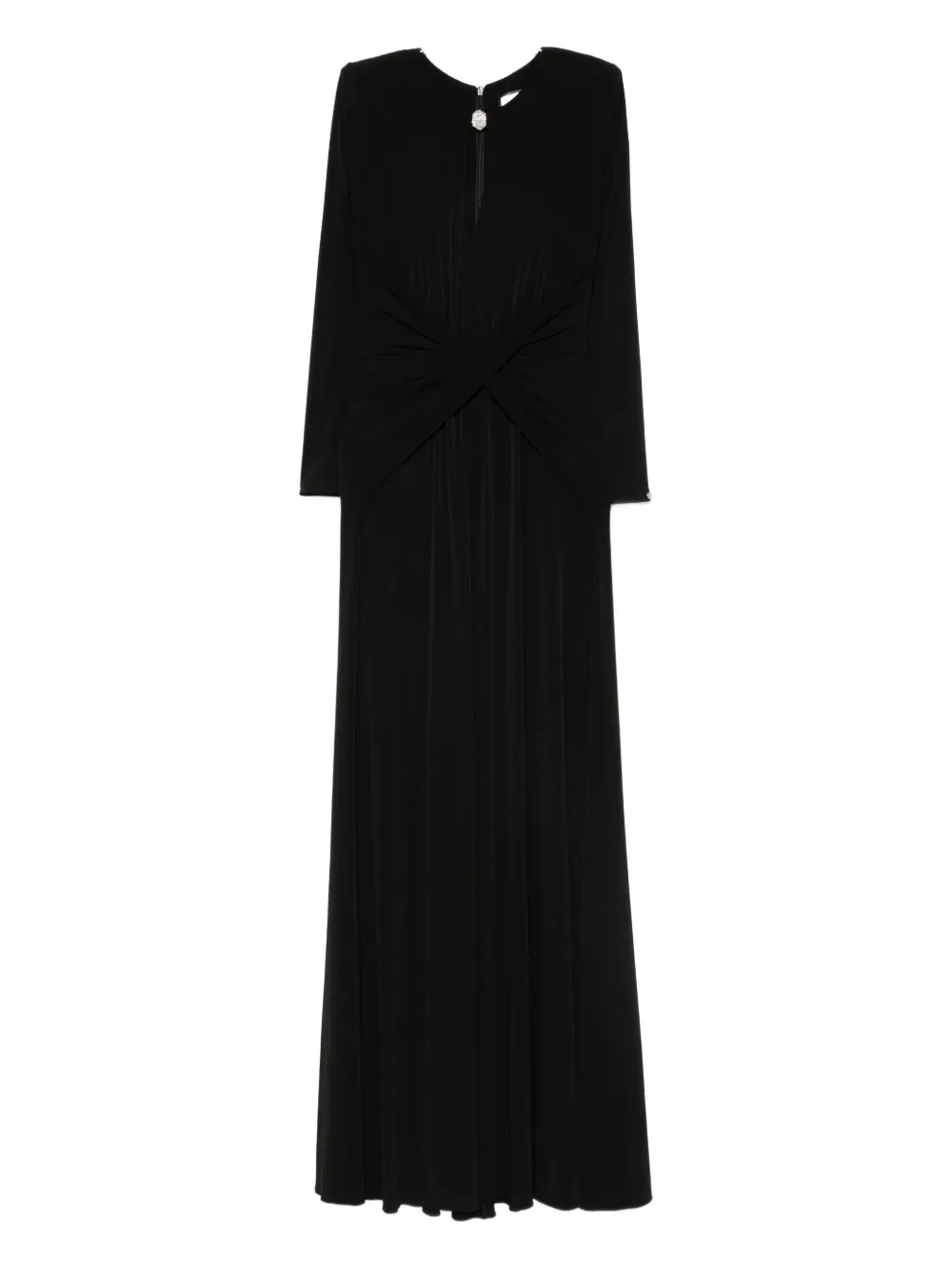 

Платье макси с перекручивающимся спереди NISSA, черный