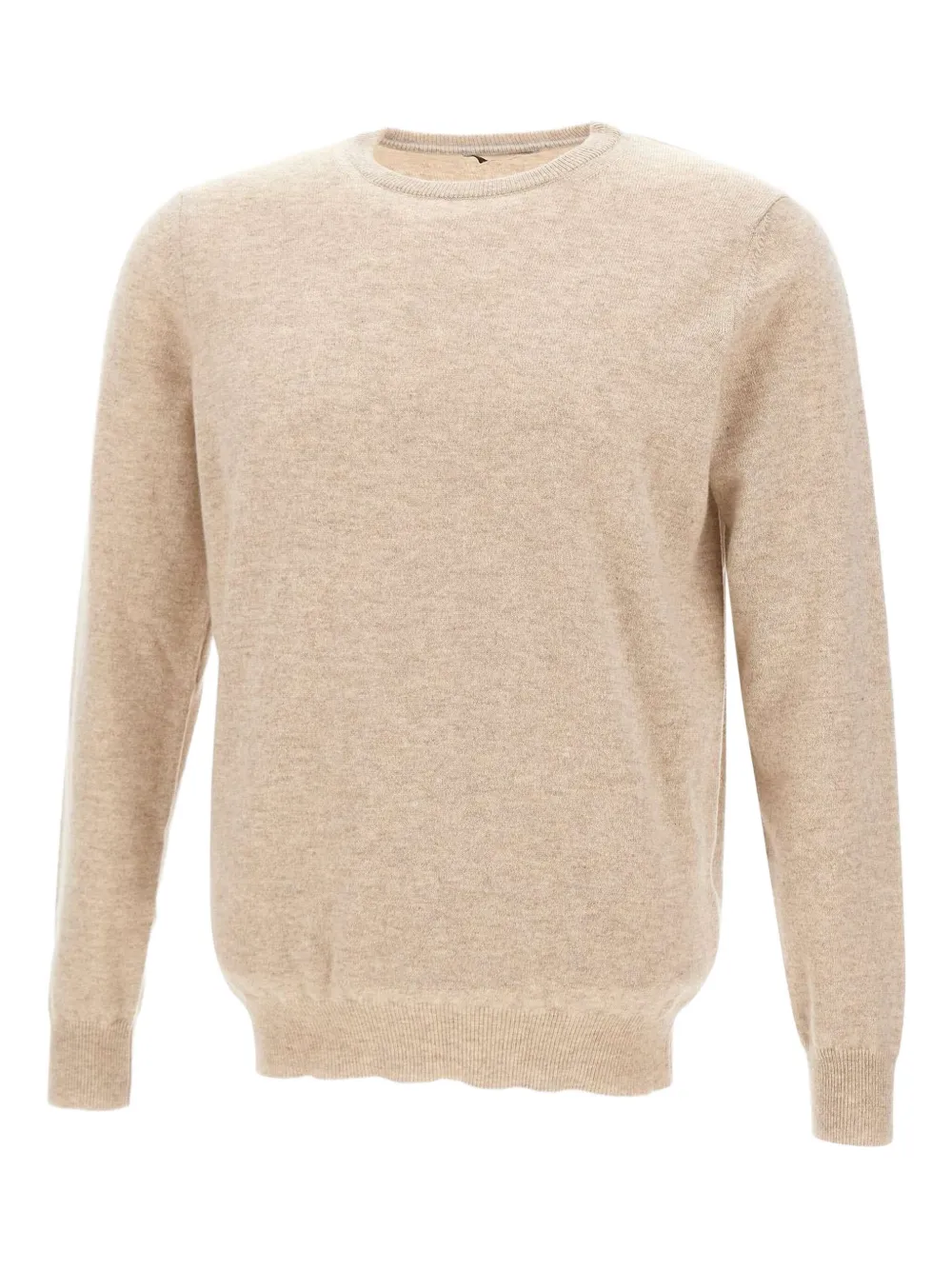 

Свитер с ребристой вязкой и круглым вырезом Kangra, бежевый