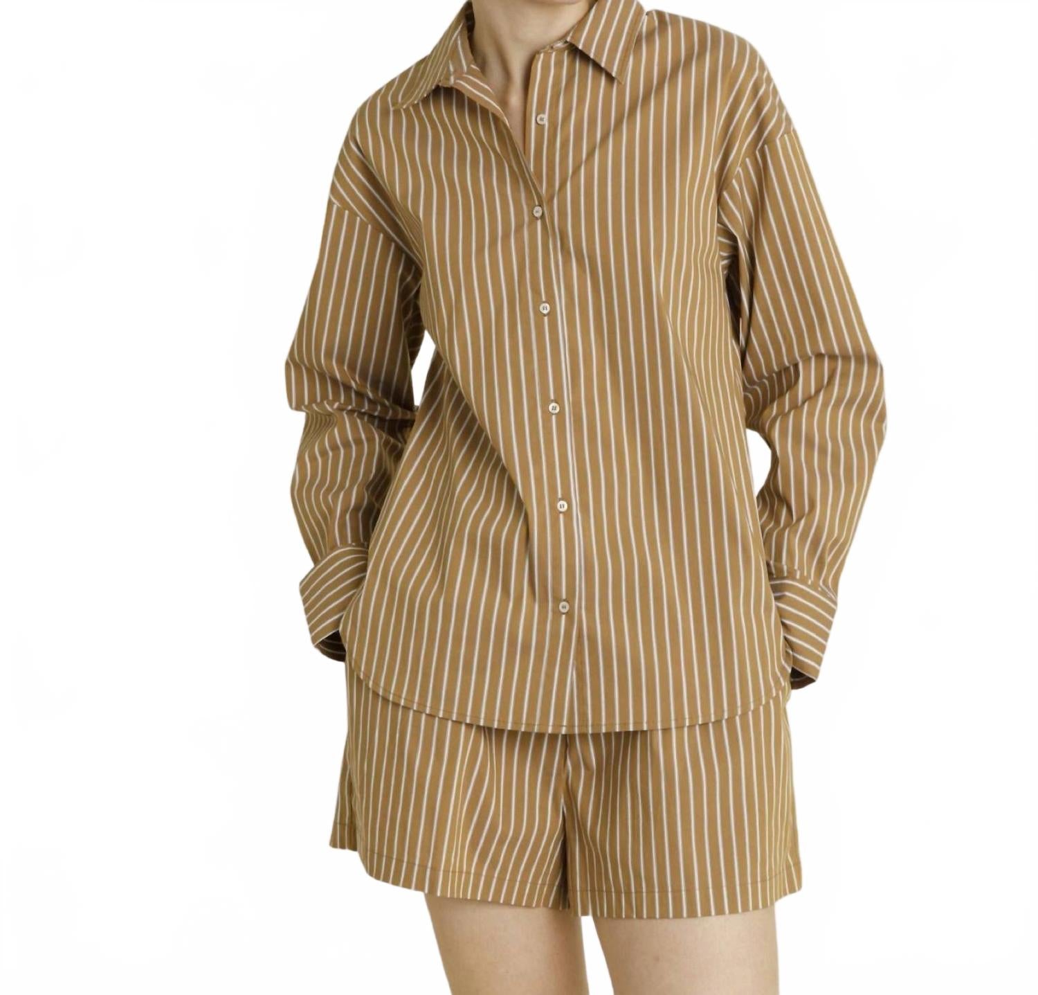 

Топ Palmer на пуговицах и шорты в кофейном цвете Aureum, кофейный