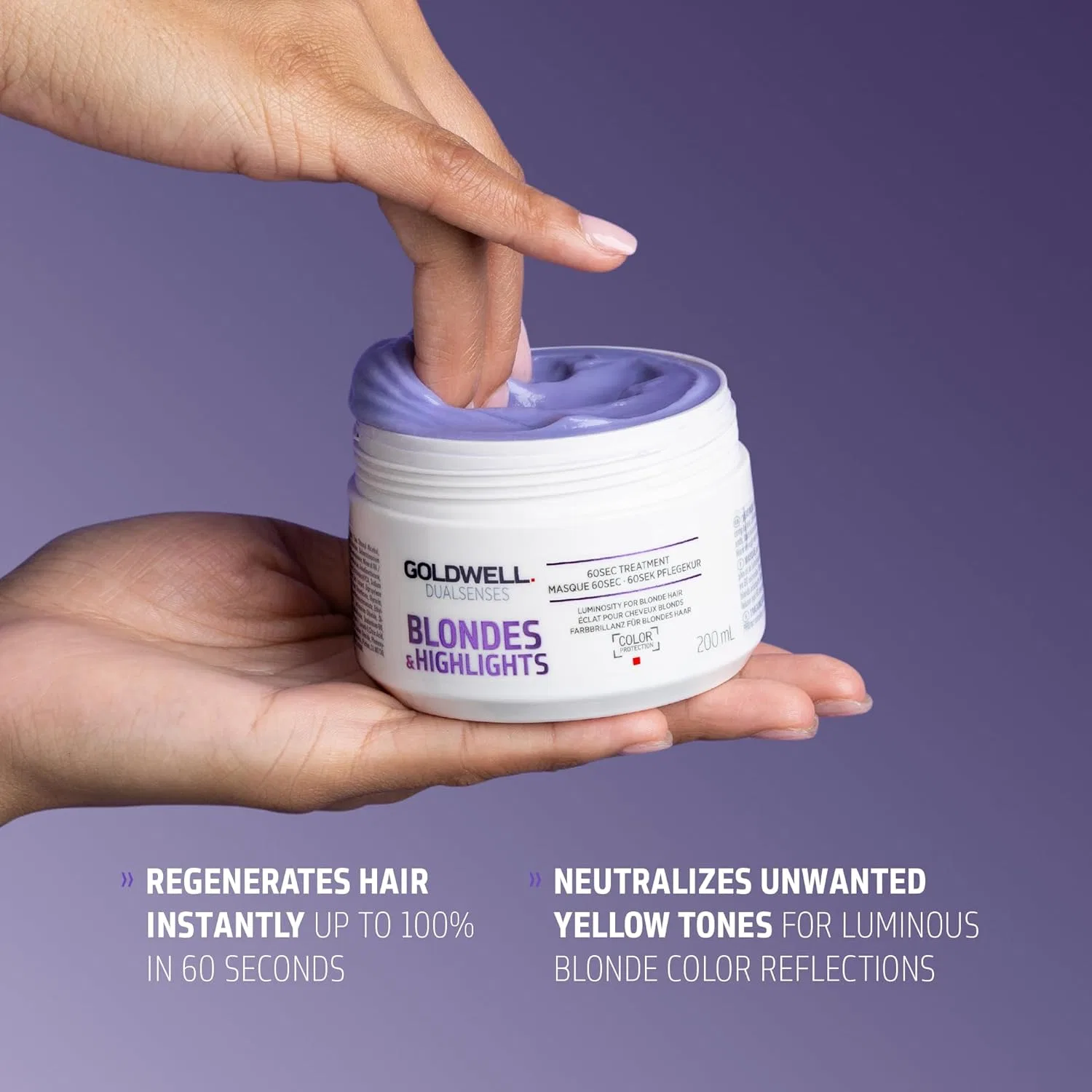 Уход для светлых и мелированных волос «Dualsenses Blondes & Highlights 60sec Treatment» 500 мл от Goldwell Goldwell — фото 3