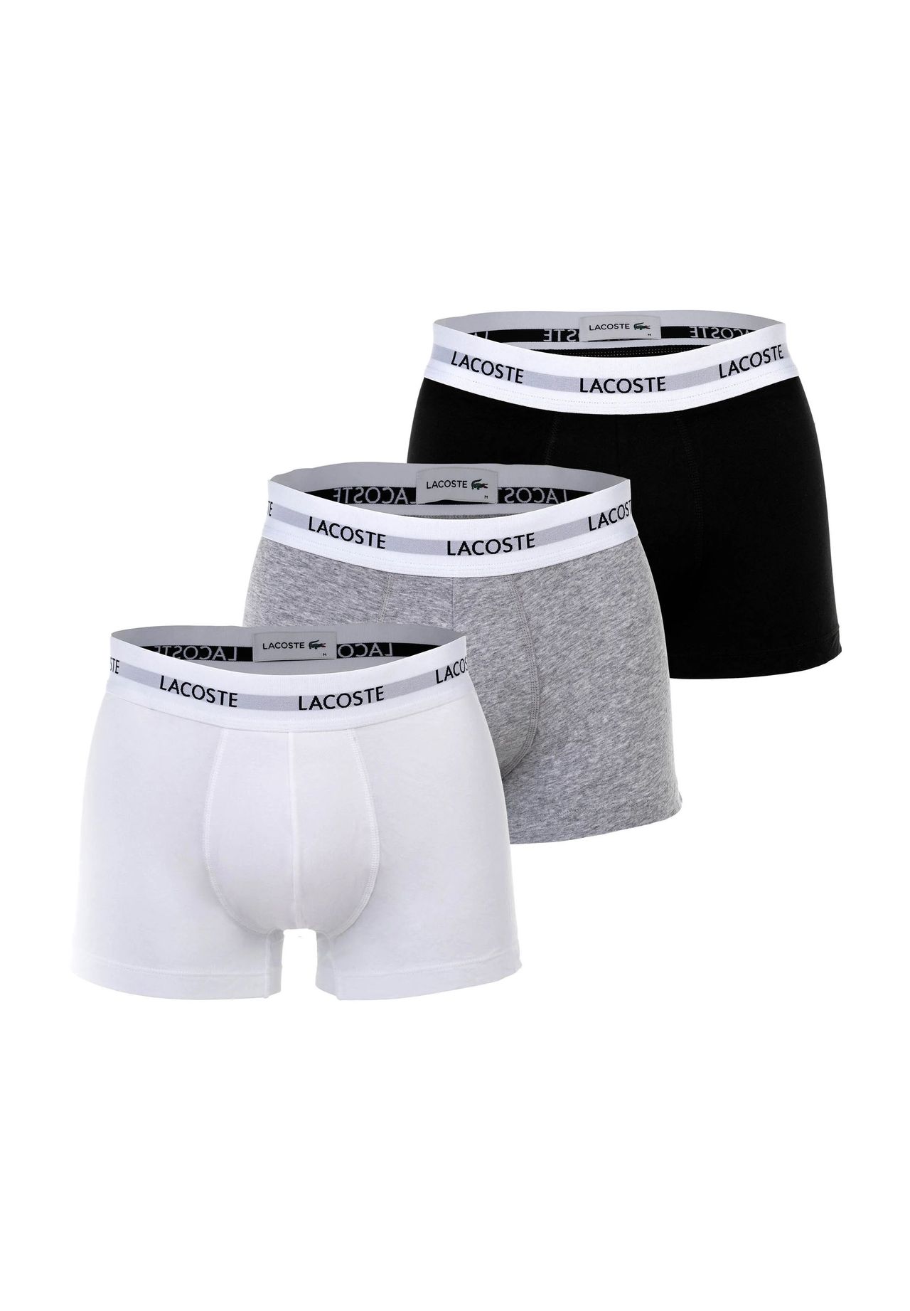 

Брюки, 3 шт, пояс с логотипом, мужские LACOSTE, черно-бело-серый