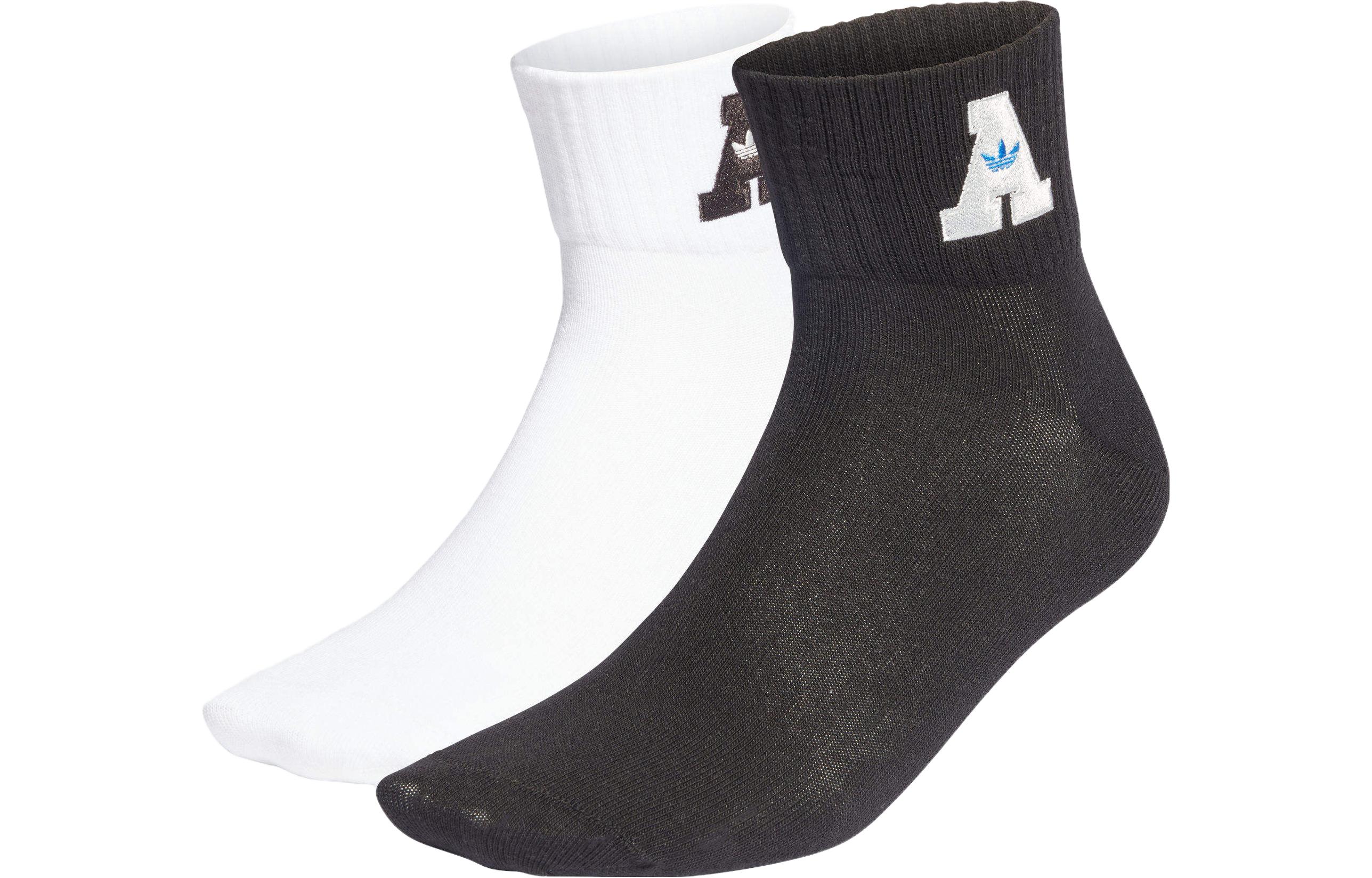 

Носки унисекс, 2 шт Adidas Originals, 2 pack (черный+белый)