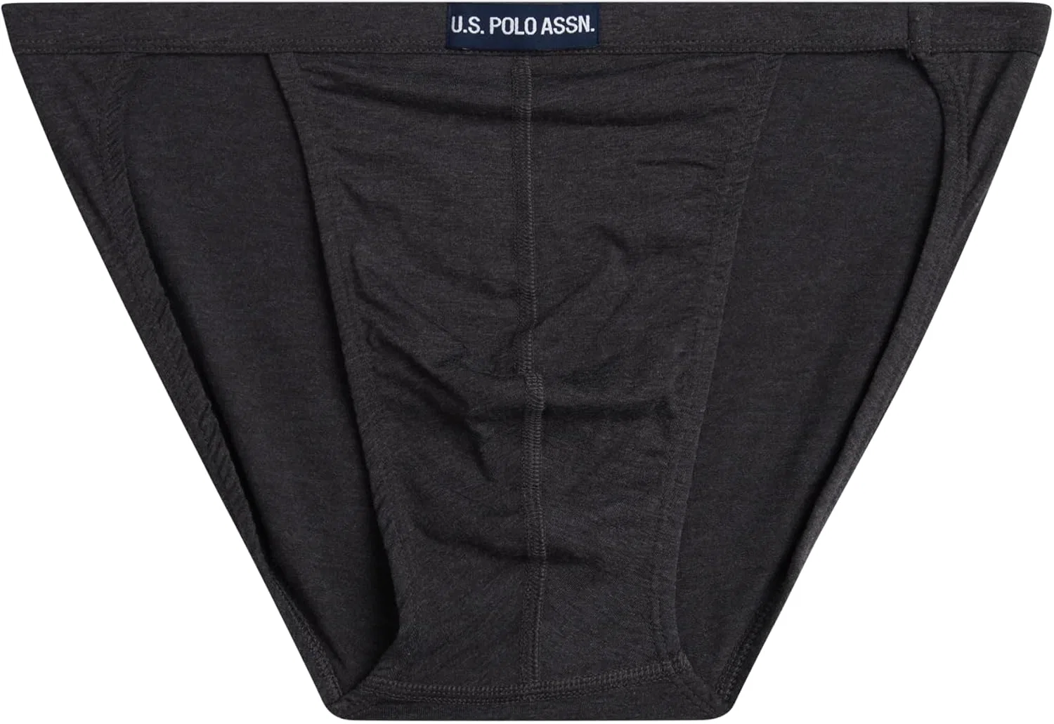 Брифы хлопковые U.S. POLO ASSN., Black/Heather Grey/Charcoal Heather- String — фото 4