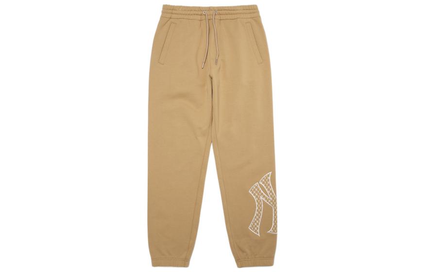 

Вязаные спортивные брюки унисекс темно-бежевые MLB