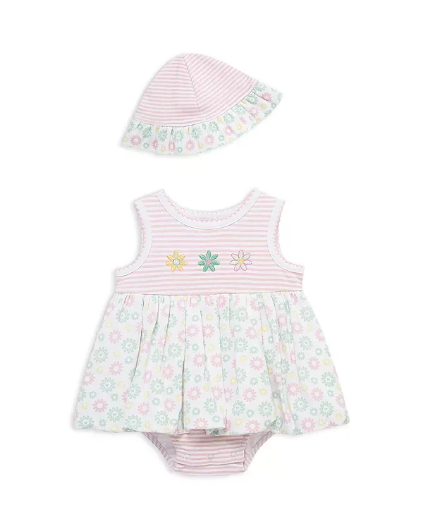 Комплект из боди и шапочки Daisy Fun Popover для малыша. Little Me, Pink — фото 2