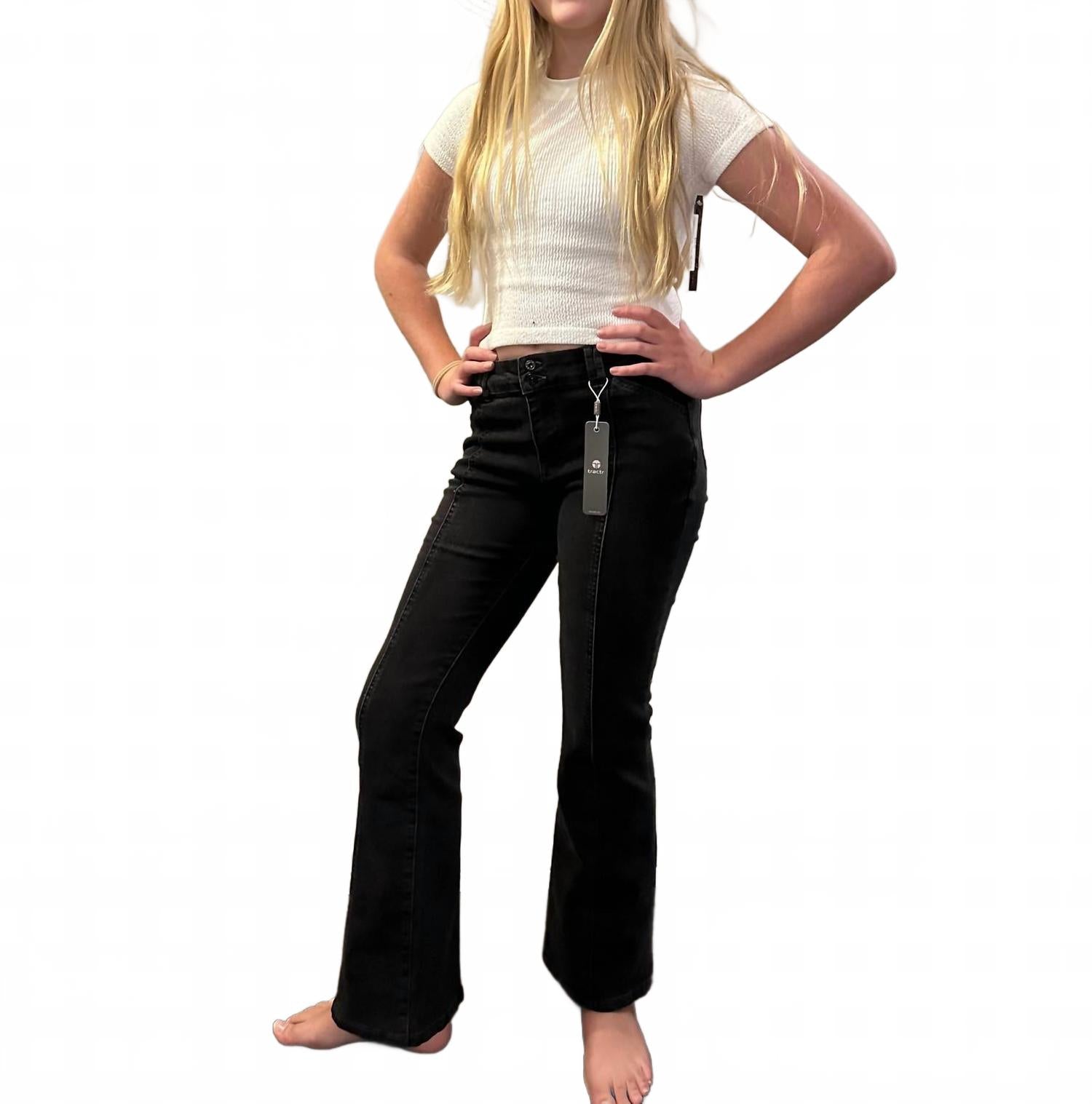 

Джинсы Dolly Denim для девочки в черном цвете Tractr