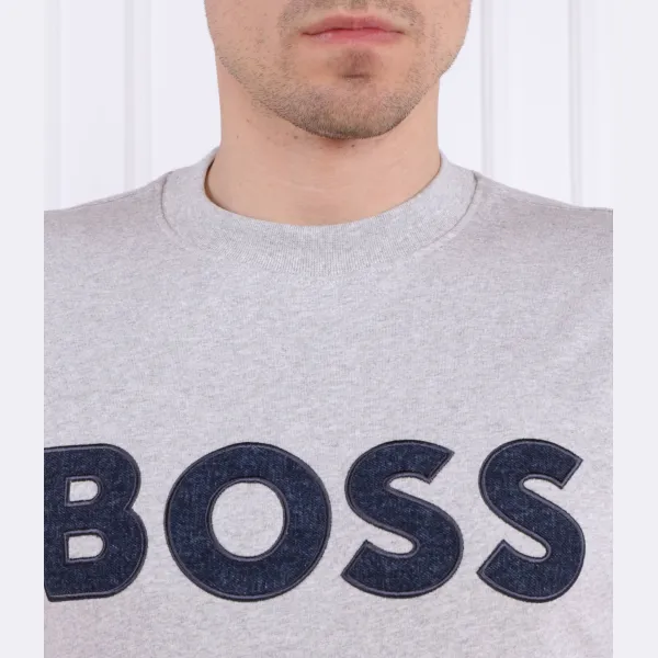 Футболка стандартного кроя с логотипом Tedenimlogo Boss, серый — фото 4