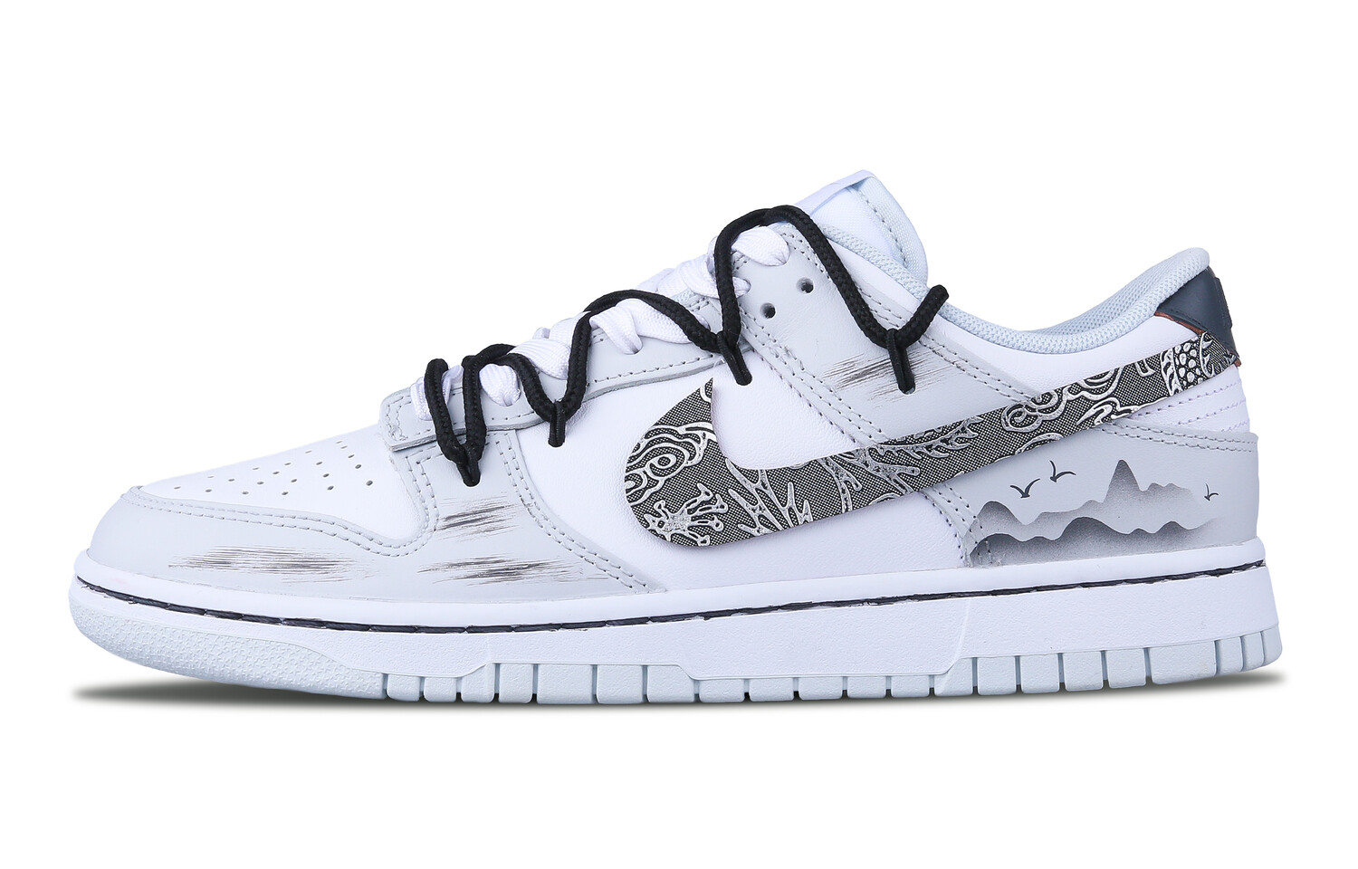 

Кроссовки Nike Dunk Skateboarding Shoes Unisex Low-top Gray, черный