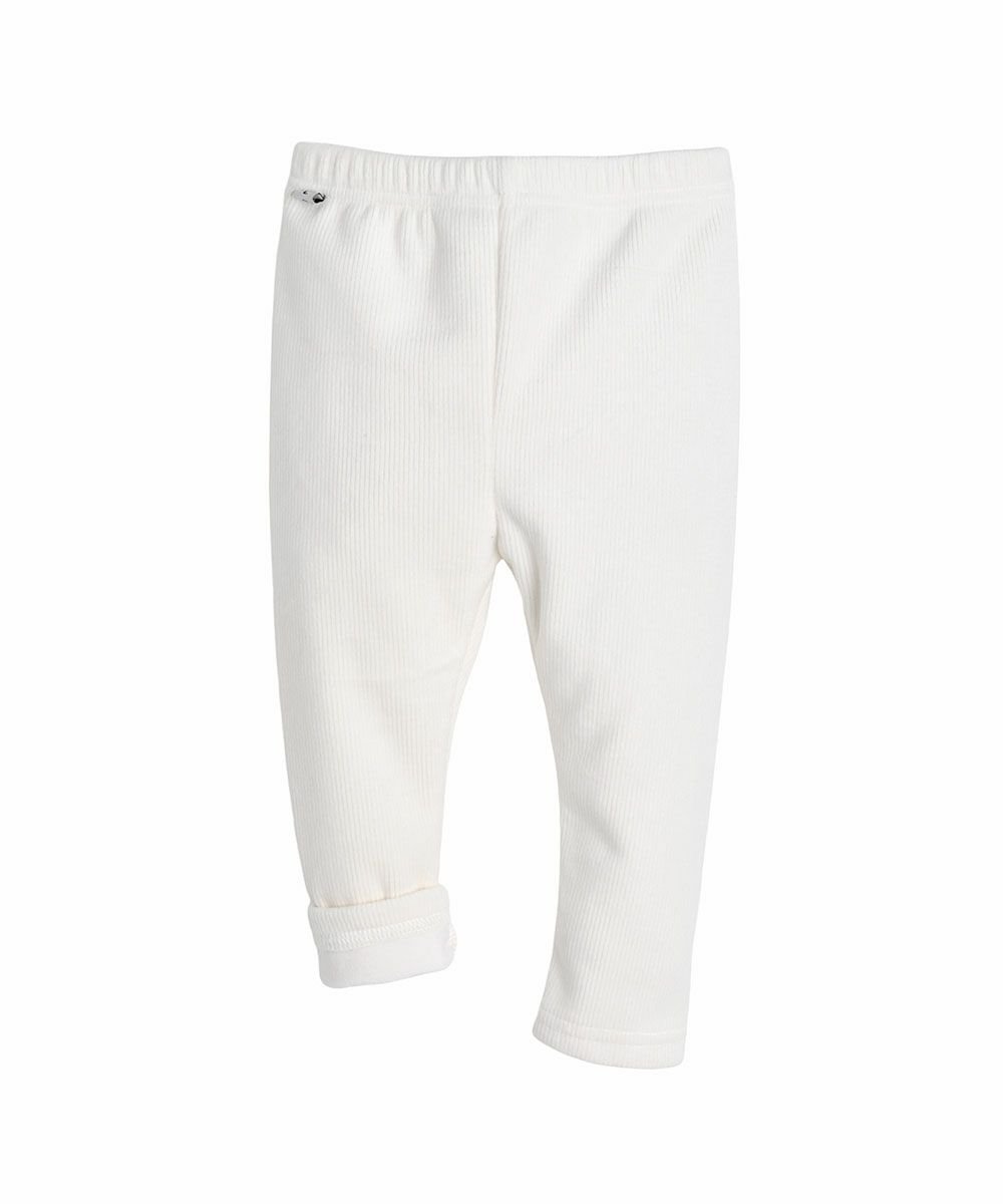Леггинсы из ворсистой норки с клипсами Moimoln, White