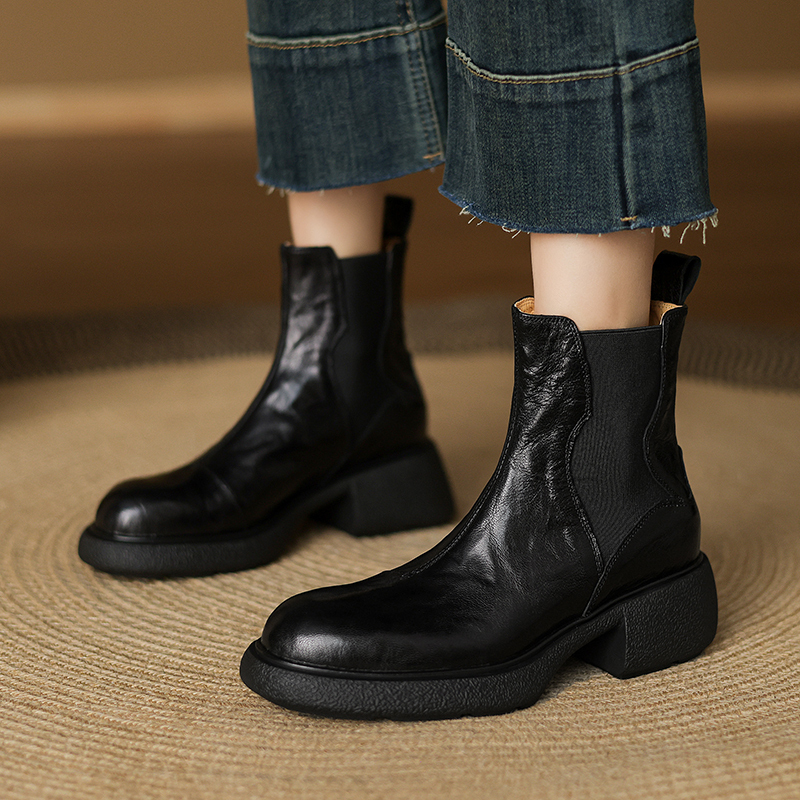 Yeezyy Reezy Челси на каблуке 5 см женские черные, цвет Black — фото 3