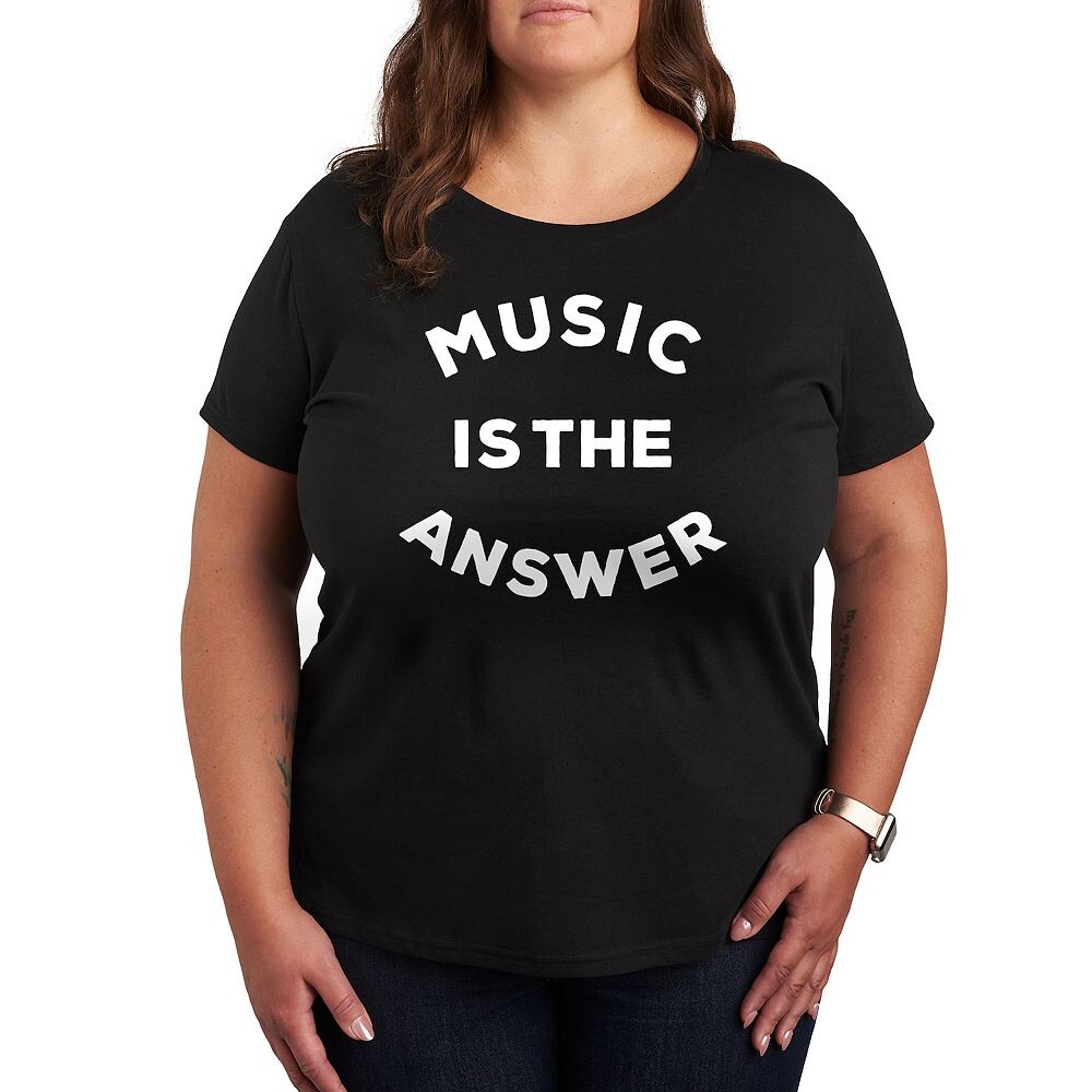 

Футболка Plus Music is the Answer с графическим рисунком, черный