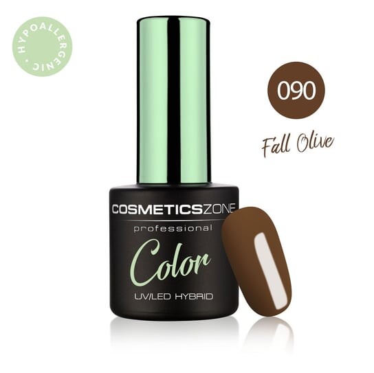 Гипоаллергенный гибридный лак для ногтей хаки – 090, 7 мл Cosmetics Zone — фото 3