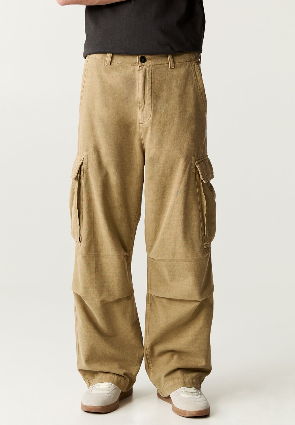 

Брюки карго PULL&BEAR, бежевый