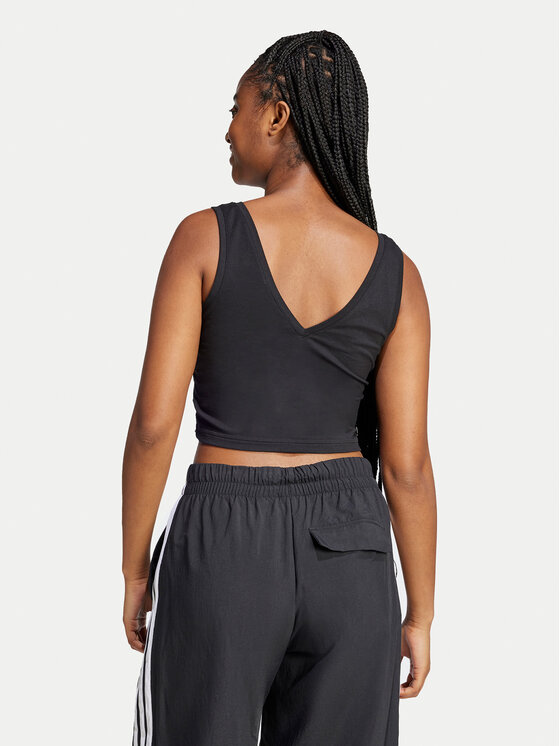 Топ облегающего кроя Essentials Small Logo JE1321 Adidas, черный — фото 2