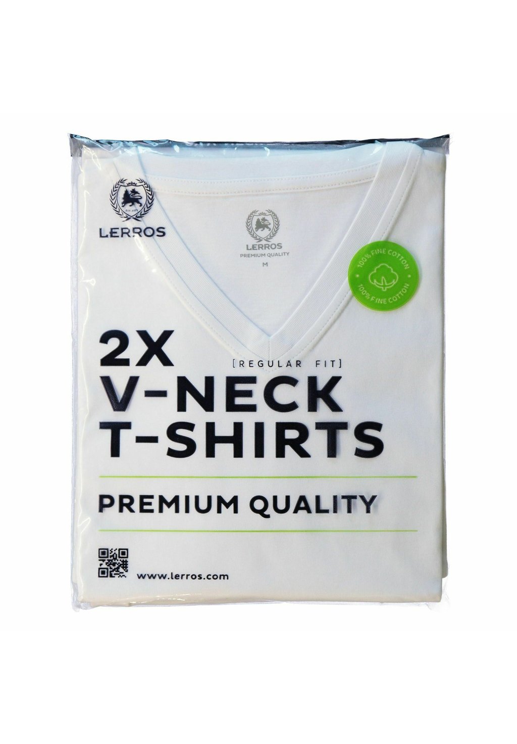 

Базовая футболка V-AUSSCHNITT DOPPELPACK , REGULAR FIT LERROS, белый