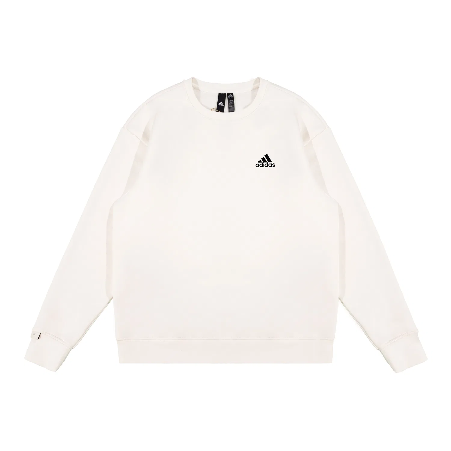 Свитшот LABEL Unisex белый с круглым вырезом, средней посадки Adidas, White — фото 3