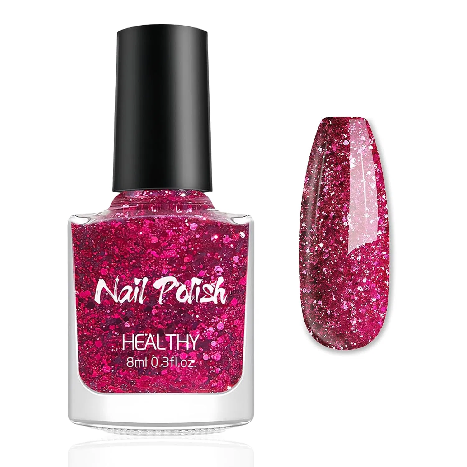 Блестящий лак для ногтей на водной основе, ярко-розовый, 8 мл Virellay, Hot Pink