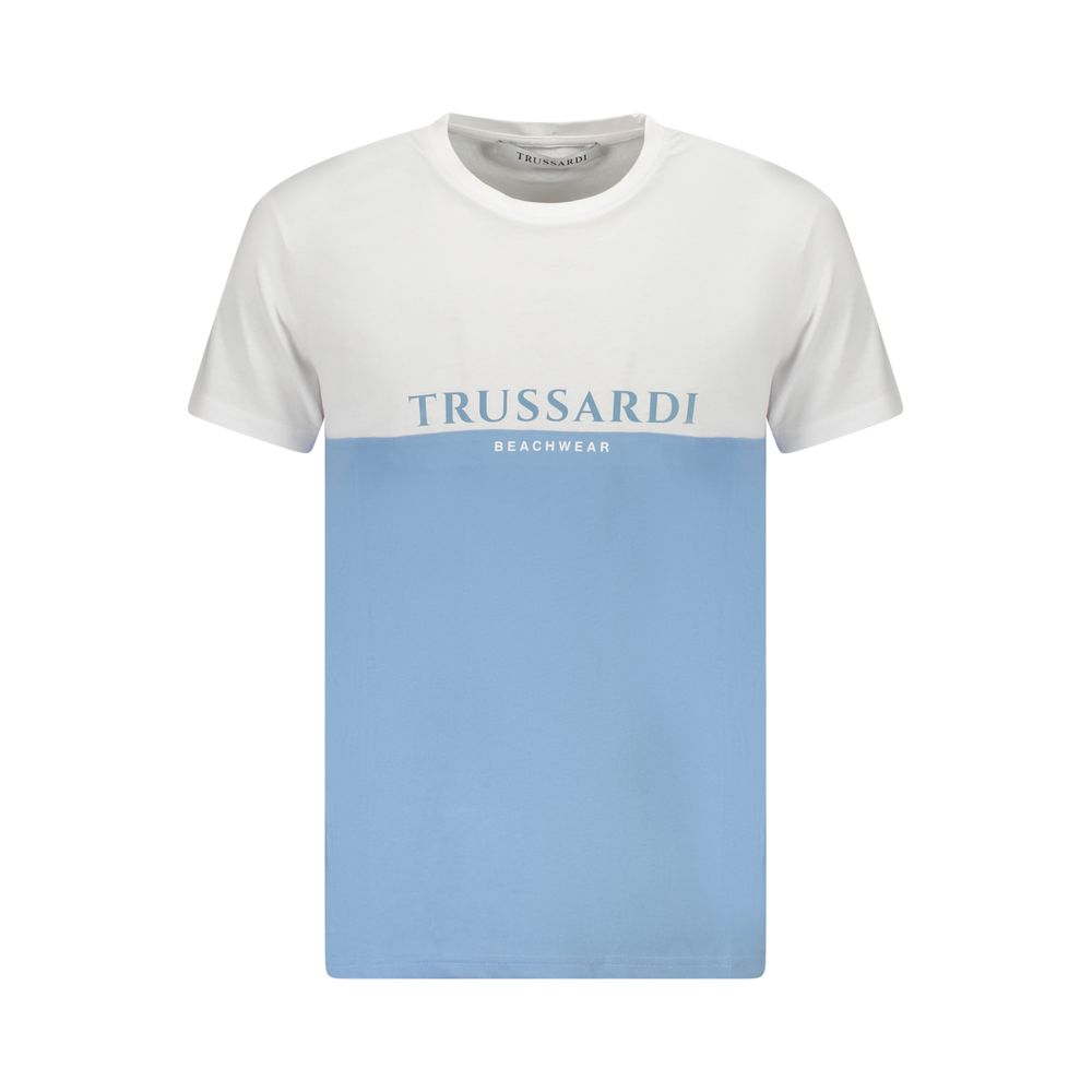 

Футболка мужская из хлопка светло-синего цвета Trussardi