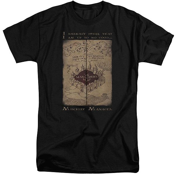 

Футболка Harry Potter Marauders Map Words с коротким рукавом, взрослая, удлиненная Licensed Character