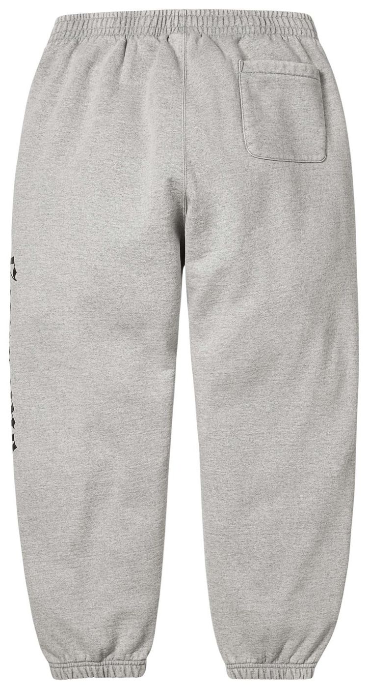 Спортивные штаны Supreme Washed Old English цвета «серый меланж» — фото 2