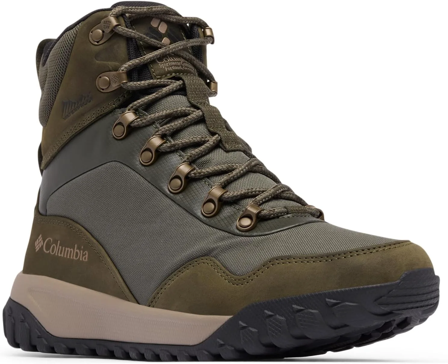 Мужские походные ботинки Columbia Burnsider Omni-Heat Infinity, темно-оливково-оранжевый