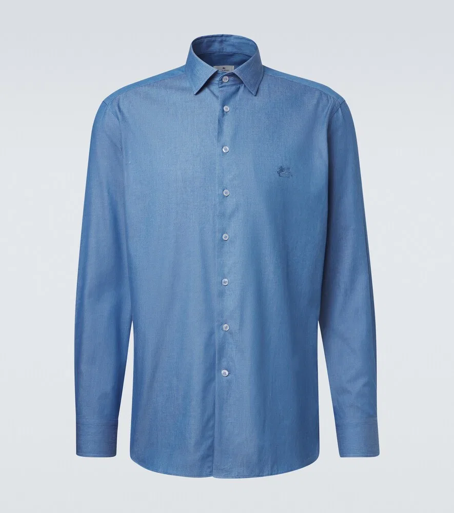 Джинсовая рубашка Etro, синий