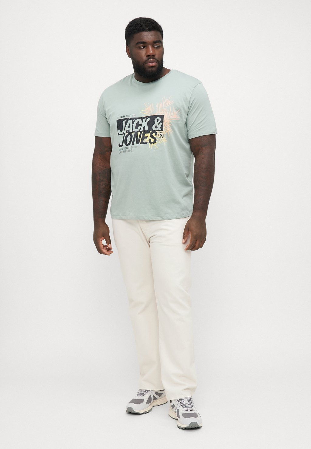 

Футболка с принтом JJJAXON TEE CREW NECK 5 PACK Jack & Jones, белый
