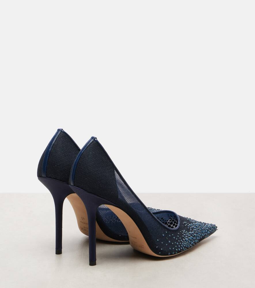 Туфли-лодочки Love 100 с кристаллами Jimmy Choo, Marine — фото 2