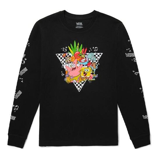 

Футболка Vans x SPONGEBOB SQUAREPANTS Printing Round-neck Sweateshirt Black, черный