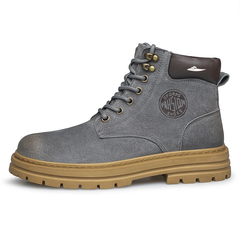 

Kuding Короткие ботинки Мартин унисекс серые без подкладки, цвет Gray, Unlined Shoes