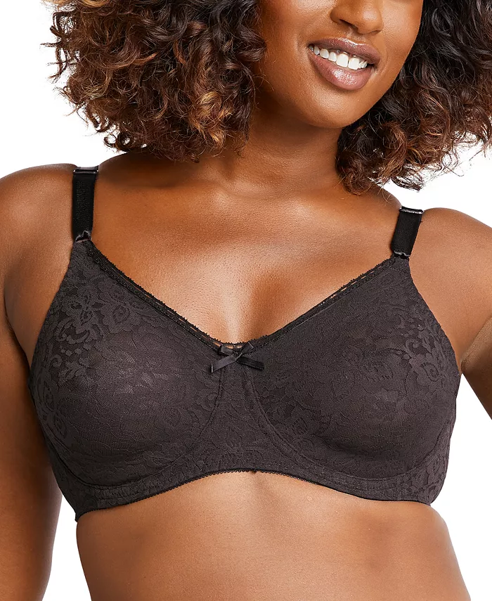 

Кружевной бесшовный бюстгальтер с косточками Lace 'n Smooth 2-Ply 3432 Bali, черный