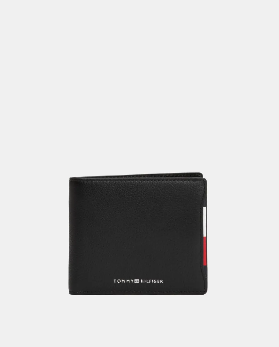 

Средняя мужская кожаная сумка с корпоративной деталью Tommy Hilfiger, черный